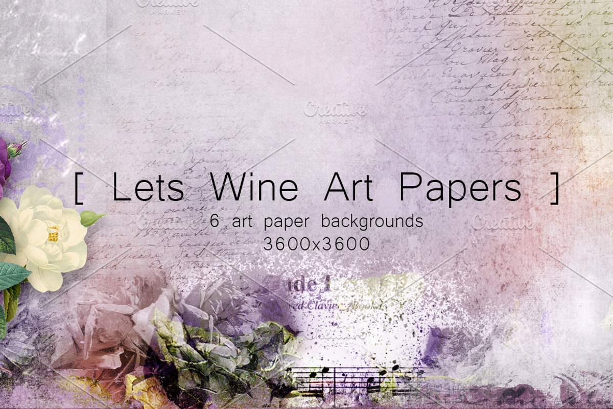 Lets Wine Art Papers, a Texture Graphic by TheUrbanLine (Photo 1 of 4)