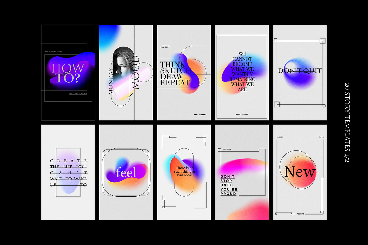 Chroma Grainy Instagram Template, a Social Media Template by kuro (Photo 6 of 7)
