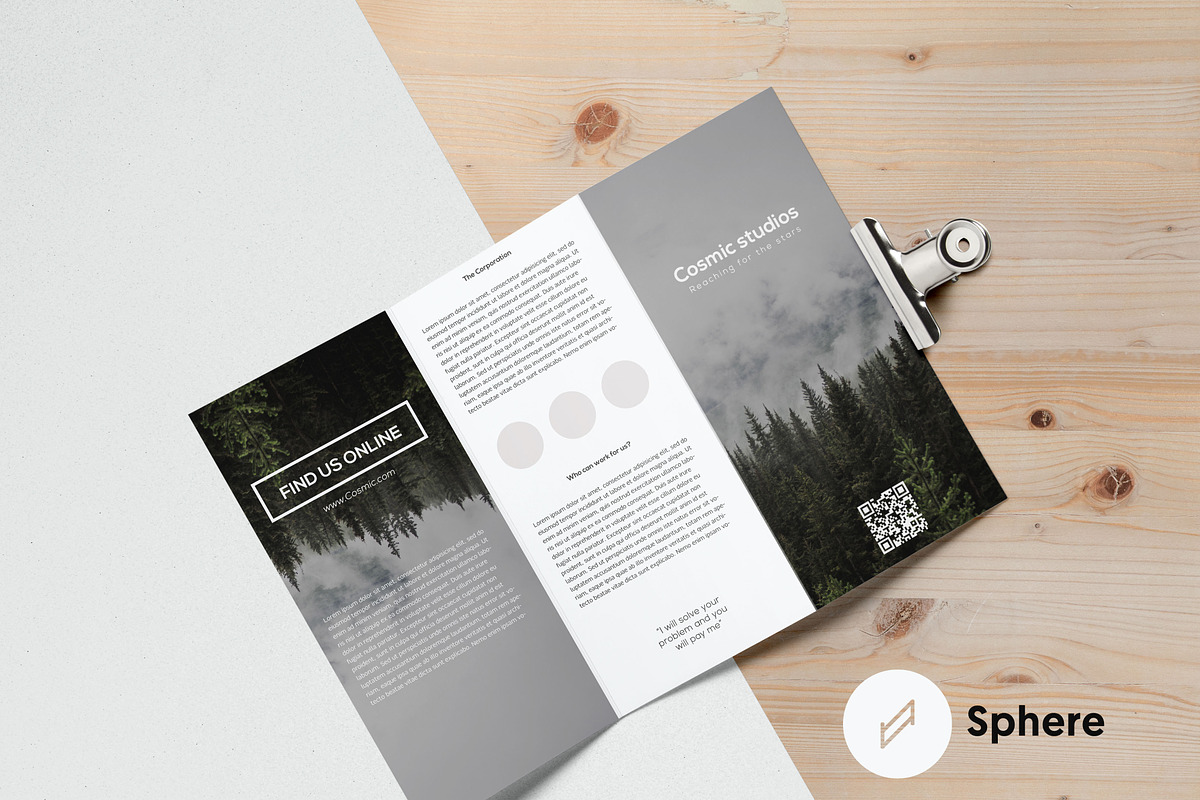 Cosmic Trifold Brochure Template, a Brochure Template by Sphere (Photo 1 of 6)