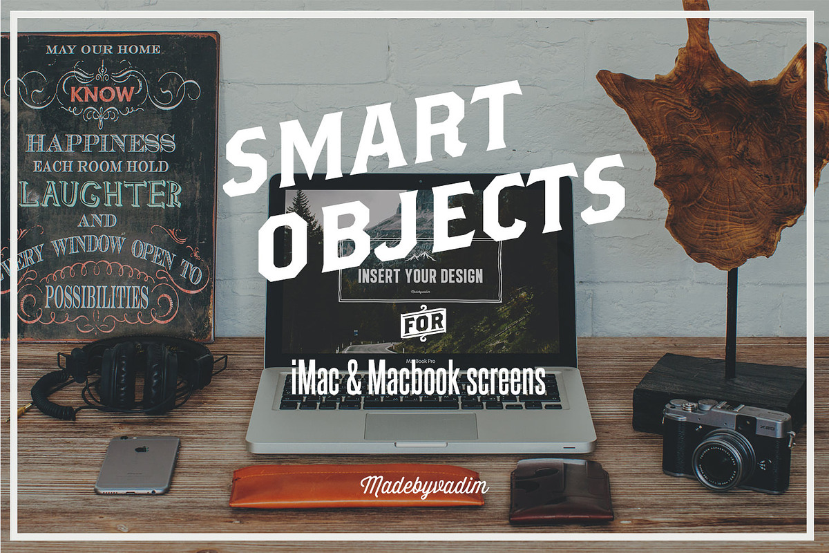 20 iMac & Macbook screen mockups, an iPhone Mockup by Madebyvadim (Photo 3 of 5)