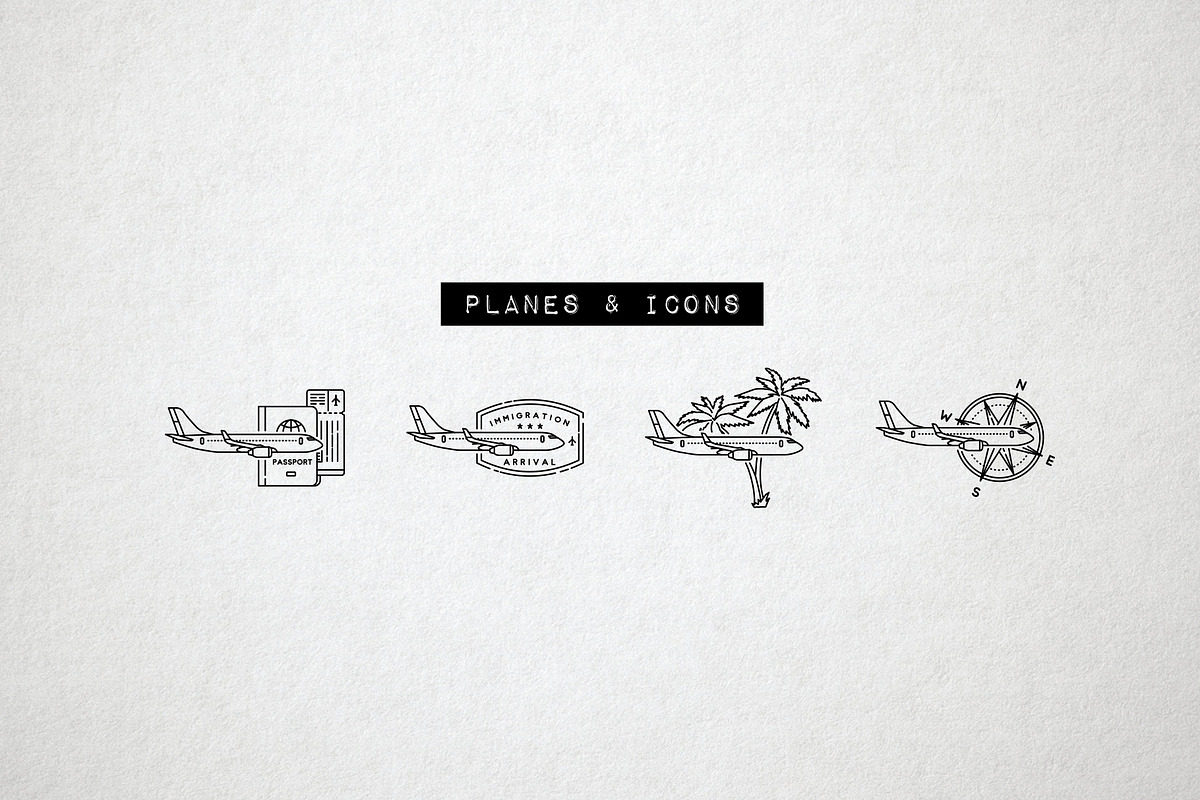 40 Plane Icons - Airplane, Travel, an Outline Icon by Hatch Design Workshop (Photo 6 of 8)
