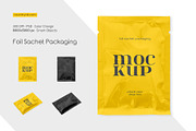 Foil Sachet Packaging Mockup Set, a Packaging Mockup by Country4k (Thumbnail 1 of 4)
