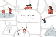 Winter days - calm and cozy Holidays, a Decorative Illustration by Cute Atelier (Thumbnail 1 of 7)