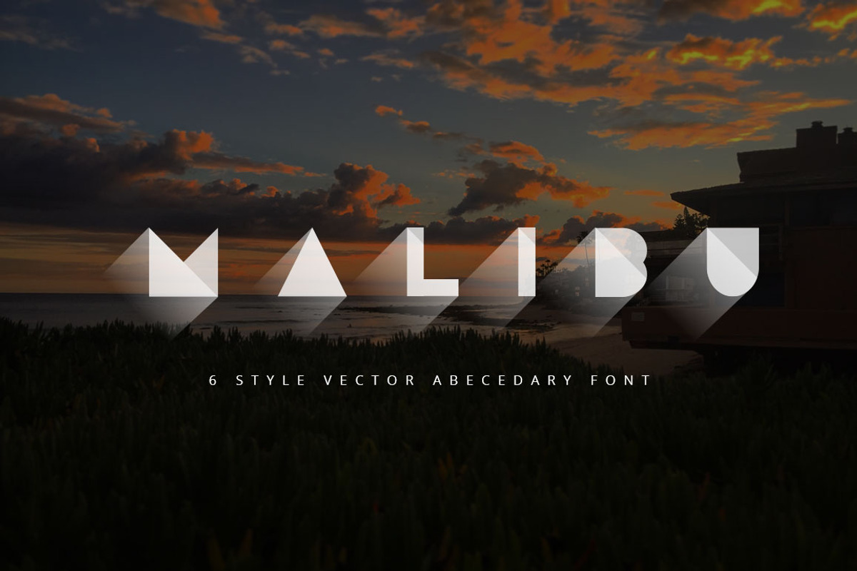 Malibu Vector Abecedary Font, a Branding & Logo Template by creativebythesea (Photo 1 of 10)