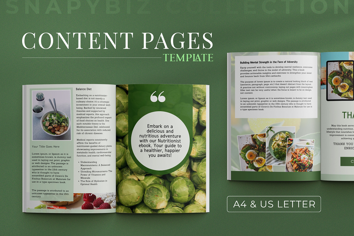 Nutrition Ebook Lead Magnet Template preview 3