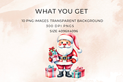 Watercolor Pink Santa Claus Clipart, an Illustration by Anca Digital Vibe (Thumbnail 4 of 5)