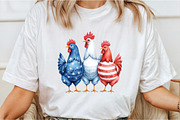 Patriotic USA Chicken PNG, 4th of Ju, an Illustration by Libby Wishes (Thumbnail 2 of 4)