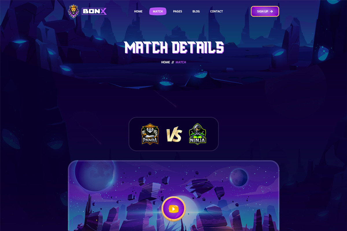 Vue Js Gaming Website Template, a Vue Template by HasThemes (Photo 5 of 5)