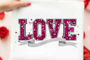 Rhinestone LOVE Valentine PNG, an Illustration by designcity5 (Thumbnail 4 of 8)
