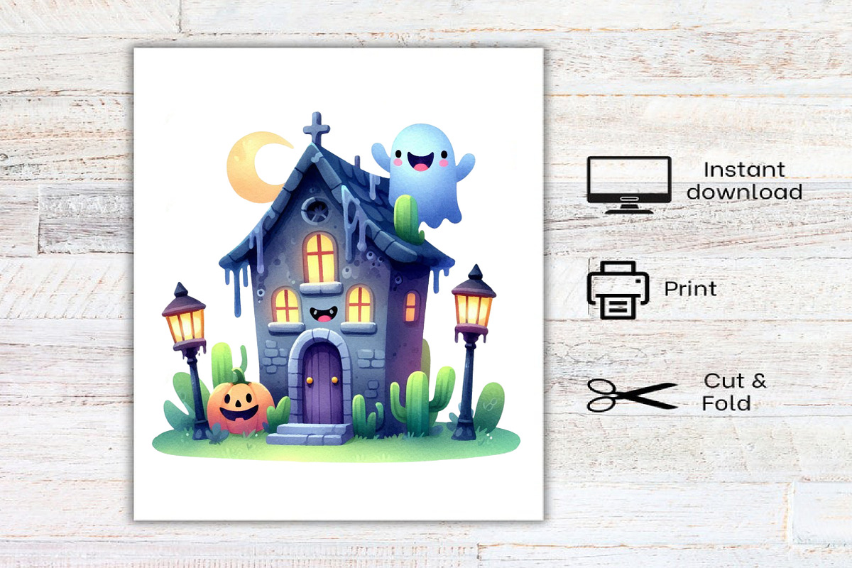 Kawaii Halloween Clipart Bundle, an Illustration by Canvas Craft (Photo 8 of 8)