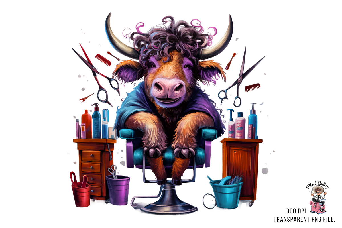 Cow Hair Beauty Salon PNG Bundle, a Graphic by Clipart Bloom (Photo 11 of 18)