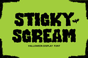 Sticky Scream - Halloween Font, a Font by Arendxstudio (Thumbnail 1 of 12)