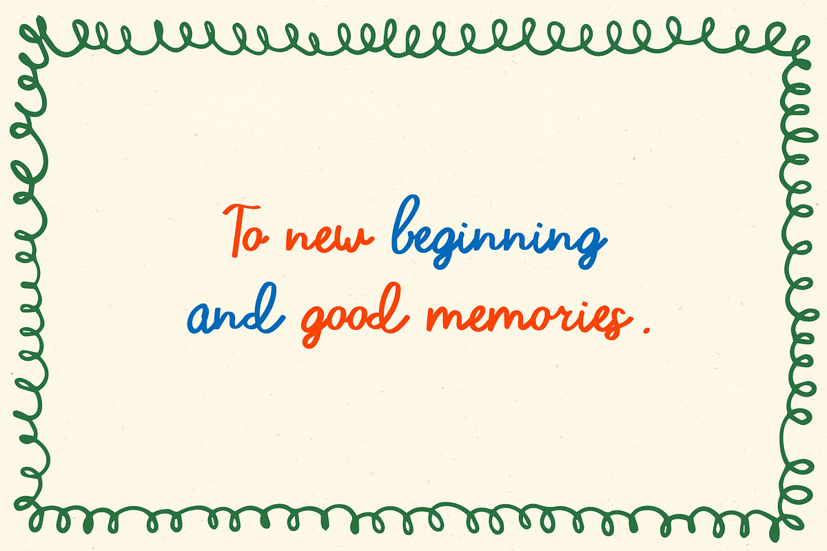 Winter party | Handwritten font, a Handwritten Font by JuliaVolkova (Photo 2 of 10)