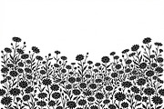 60 Daisy Flower Field Silhouette, a Seasonal Illustration by Amazin_art (Thumbnail 35 of 36)