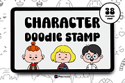 Character Doodle Stamp Procreate, a Brush Add-On by Pixel Picasso Studio (Thumbnail 1 of 11)