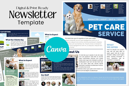 Canva Newsletter Template Pet Care, an Email Template by PixelCraft