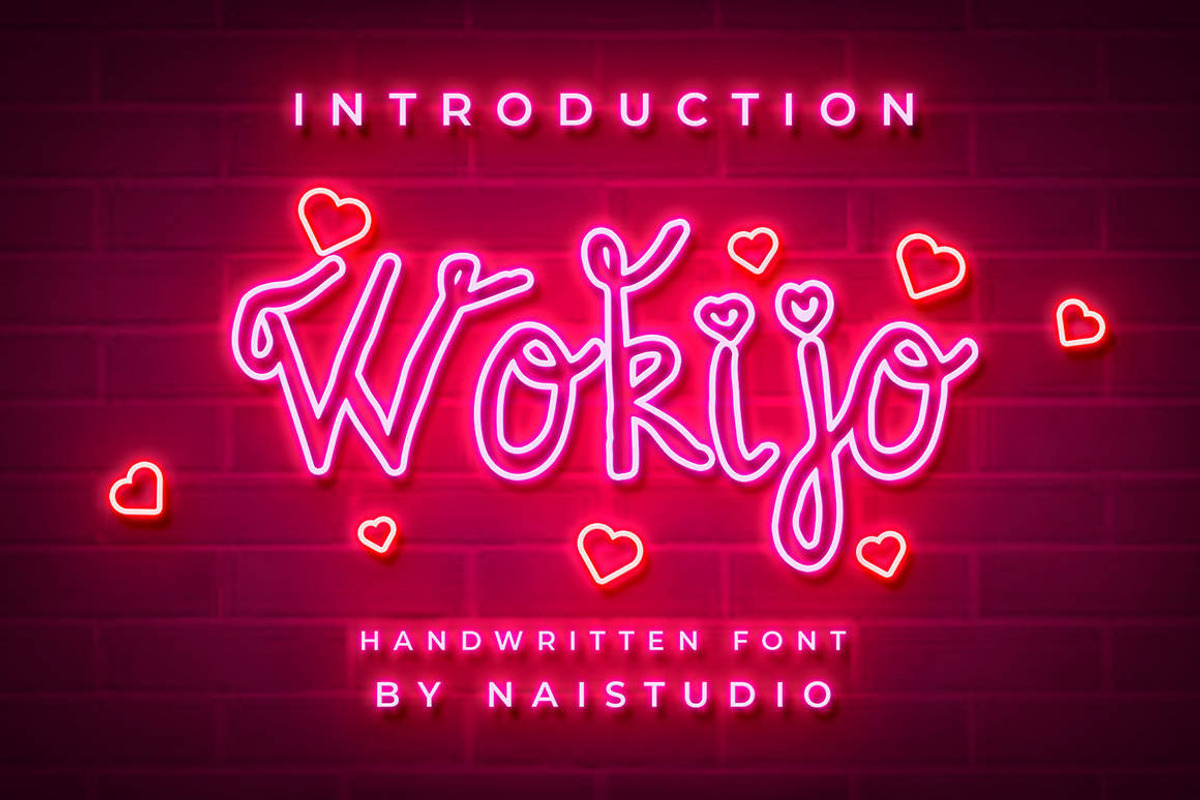 Wokijo - Loving Handwritten Font, a Script Font by Naistudio (Photo 1 of 7)
