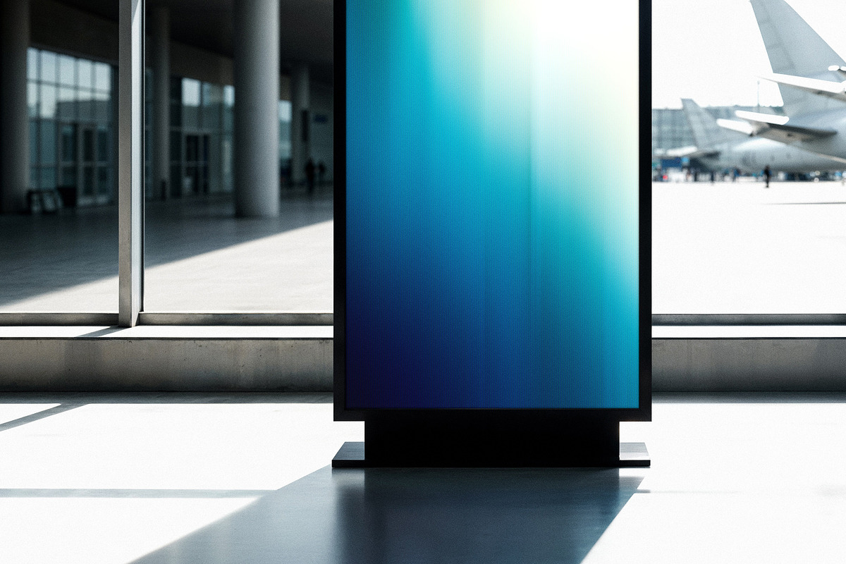 Airport Digital Screen Mockup, an Advertising Mockup by Design Squad (Photo 2 of 4)