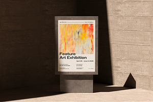 Minimal Exhibition Poster Template, a Poster Template by LePosey Studio