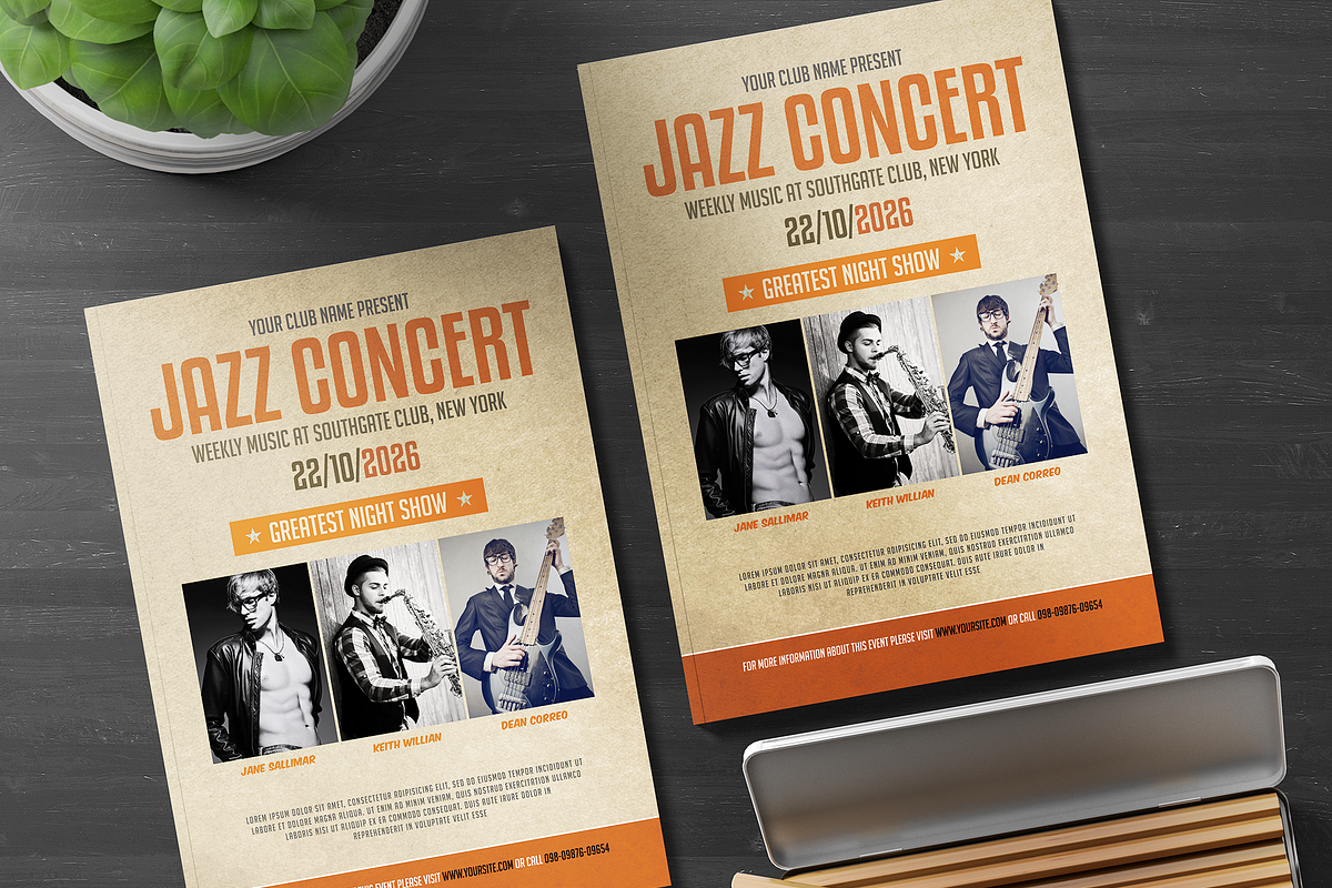 Music Party Flyer, a Flyer Template by Creativpixl (Photo 6 of 6)