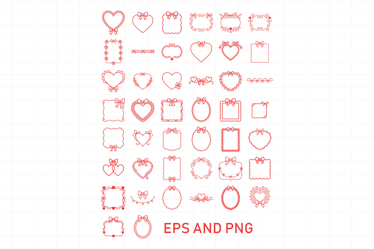 Coquette Valentine Frame Border Clip, an Illustration by Daily.Designs (Photo 6 of 6)