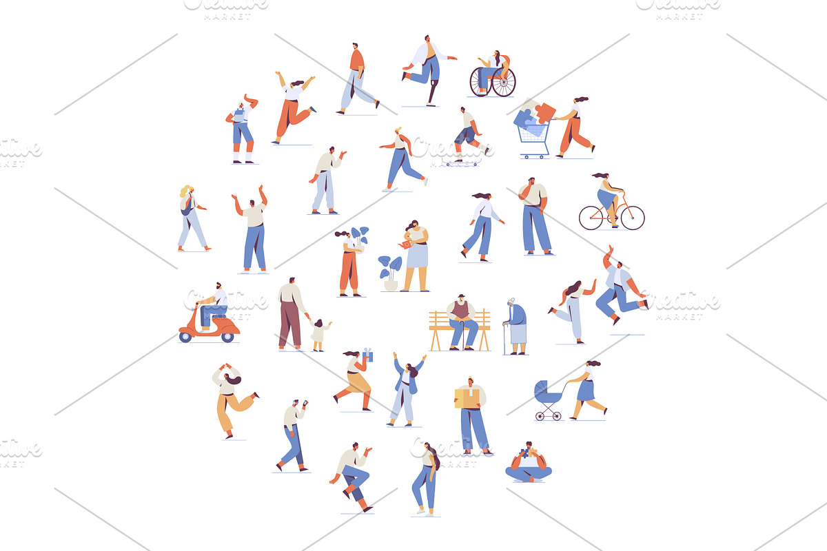 Vector People 200+ Bundle, a Person Illustration by Vector_Art (Photo 10 of 28)