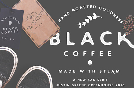 Black Coffee ~ Vintage San Serif