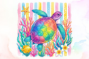 Brushstroke Summer Png Bundle Shirt, a Work Illustration by Sublimation Artist (Thumbnail 1 of 9)