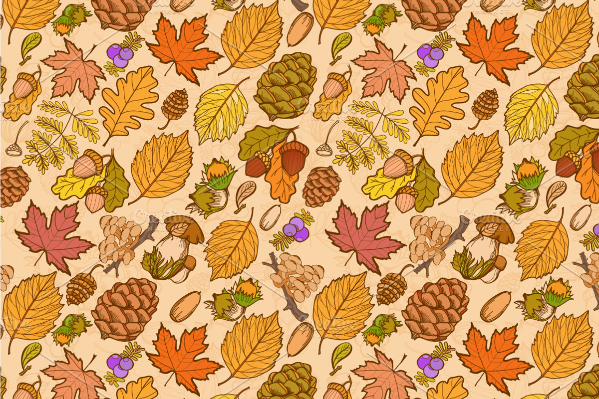 Forest seamless pattern, a Wallpaper Graphic by Vikpit (Photo 7 of 7)