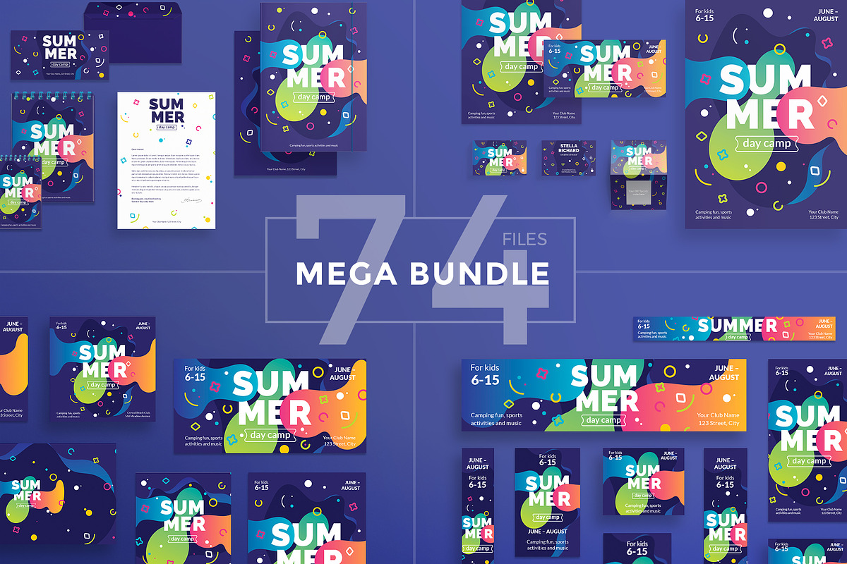 Mega Bundle | Summer Camp, a Poster Template by Amber Graphics (Photo 1 of 13)