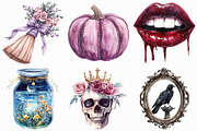 Beautiful Halloween Clipart Bundle, an Illustration by Craft Nest (Thumbnail 5 of 6)