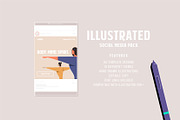 Illustrated Social Media Pack, a Social Media Template by Wilsonkjc (Thumbnail 2 of 5)