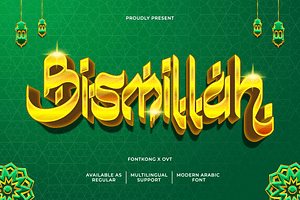 Bismillah - Modern Arabic Font