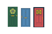 Front doors, home entrances set, an Object Illustration by Good Studio (Thumbnail 3 of 4)
