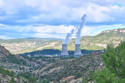 Cooling towers at nuclear powerplant