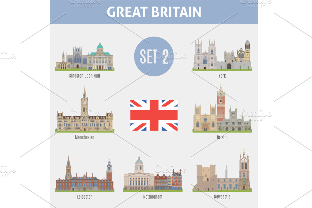 Famous Places cities in the UK, an Object Graphic by Stoker-13