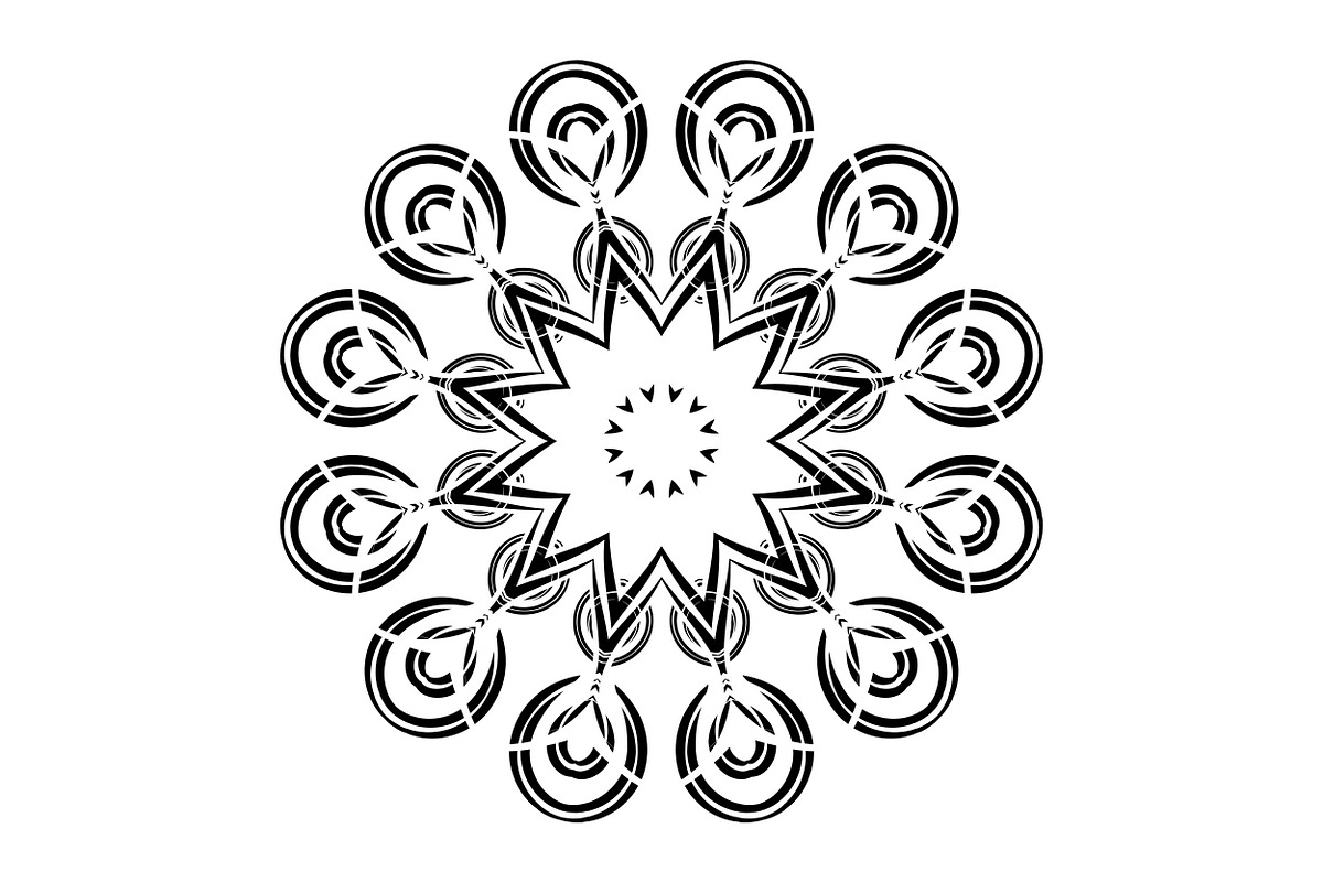 Black and White Mandala Patterns Set, a Decorative Illustration by NJ Himel (Photo 30 of 101)