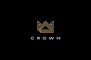 King Crown Logo Vector Icon