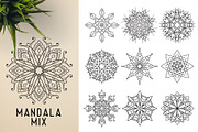 300 Vector Mandala Ornaments, a Decorative Illustration by pixaroma (Thumbnail 38 of 49)
