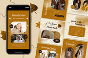 Brown Autumn Fashion Instagram Set, a Social Media Template by Aiyari Graphic (Thumbnail 1 of 5)
