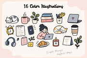 Cozy Lifestyle Illustration Set, an Object Illustration by OREHOVKA (Thumbnail 2 of 4)
