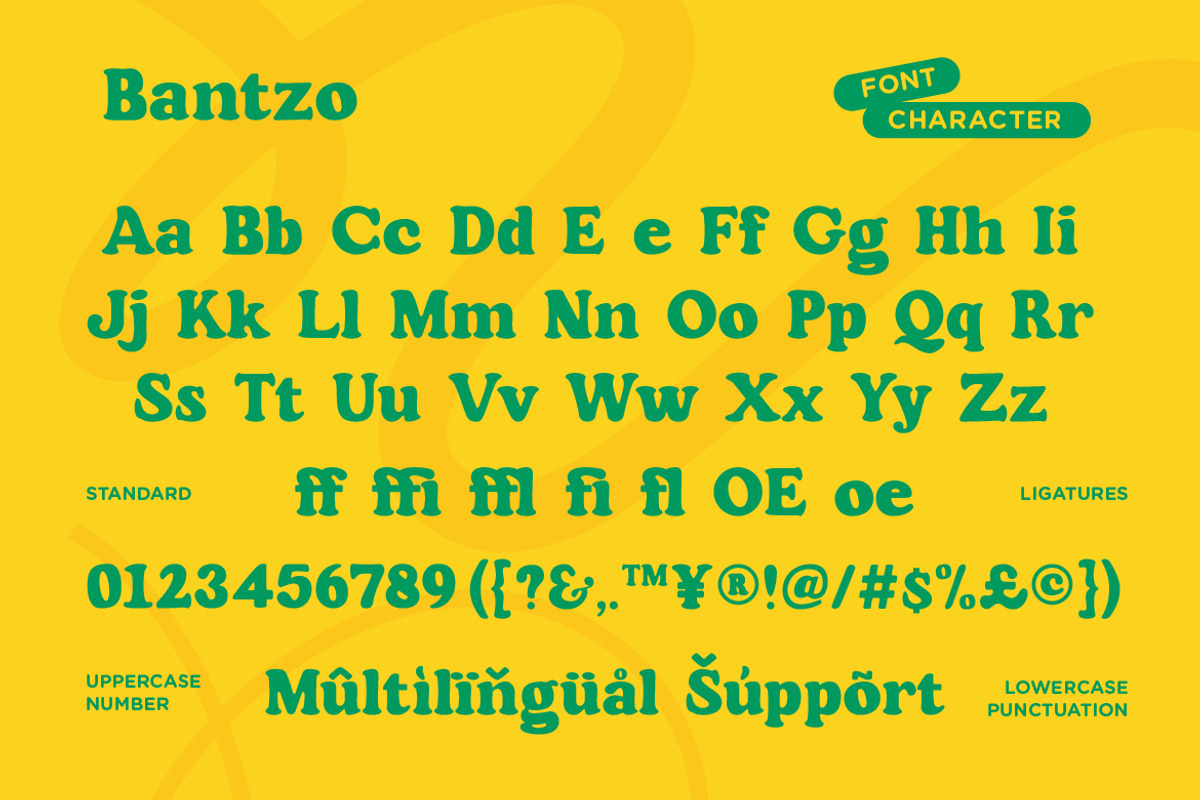 Bantzo - Retro Bold Serif, a Serif Font by Nian Keun Studio (Photo 10 of 10)