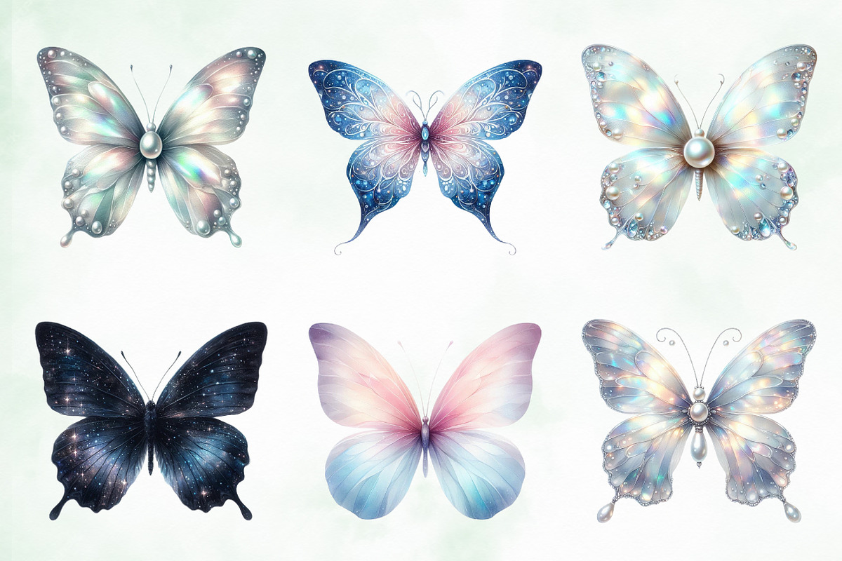 Watercolor Colorful Butterfly Png, an Illustration by Creative Art (Photo 3 of 9)