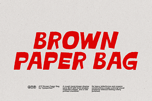 Brown Paper Bag - Handwritten Font, a Handwritten Font by Typeparties