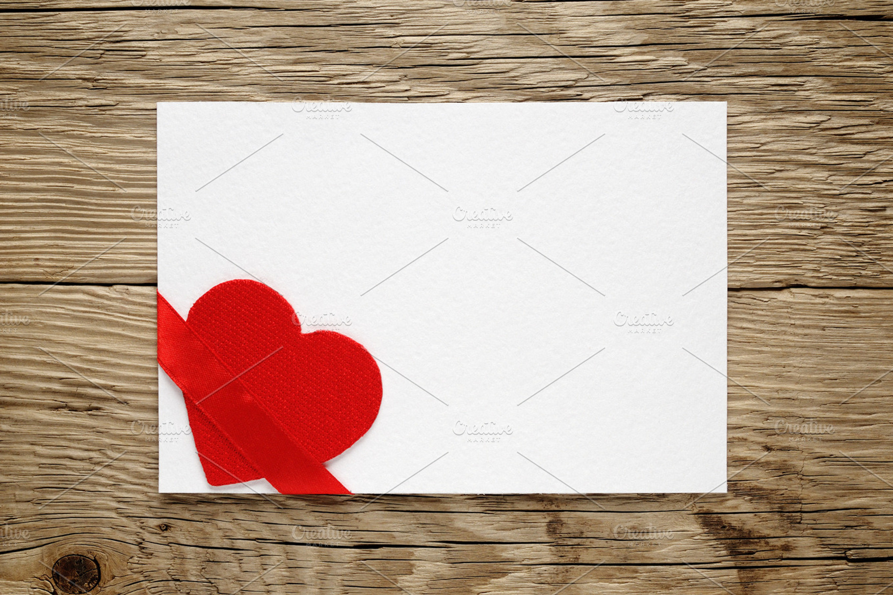 Valentine card with red heart containing blank, card, and concept