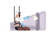 Welders work with metal set, a Work Illustration by PaperTrident (Thumbnail 2 of 9)