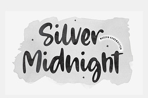 Silver Midnight - Modern Handwritten