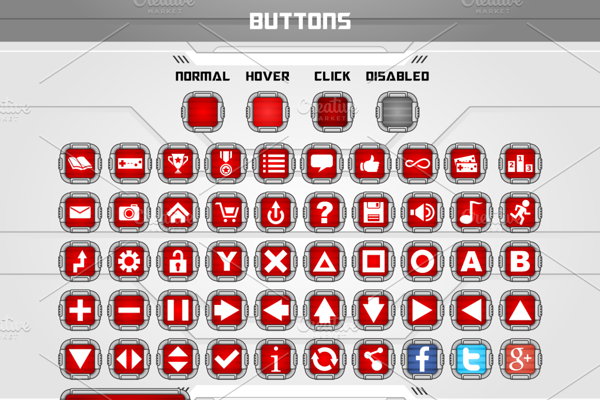 Machine Game UI Art Pack, a Graphic by ridjam (Photo 5 of 5)