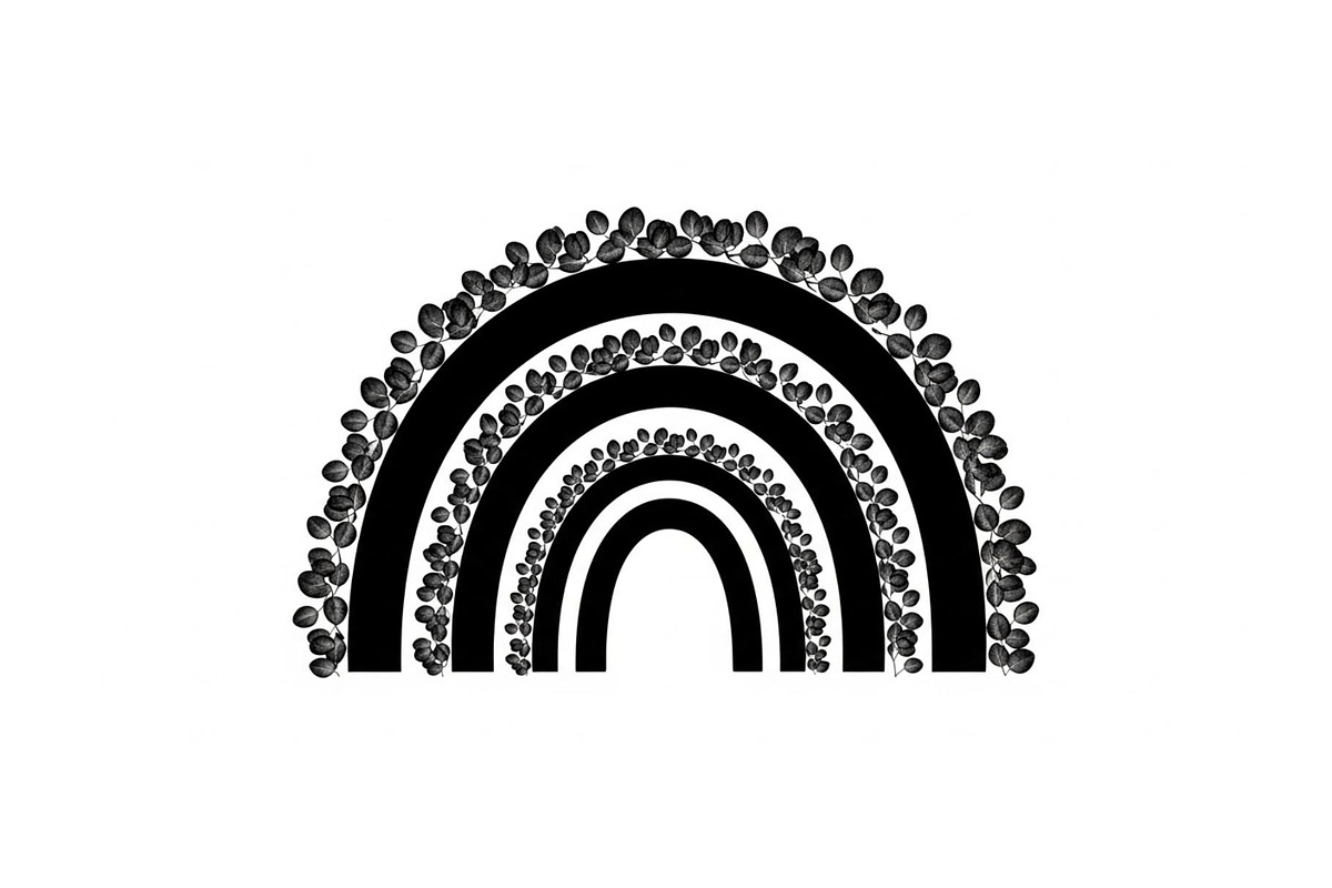 Boho Rainbow Floral Arch SVG Bundle, an Illustration by Creativeshirt (Photo 24 of 31)