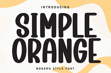 Simple Orange | Script Font